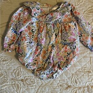Floral corduroy Baby Romper